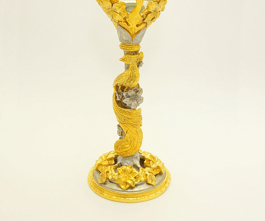 Бокал "Жар-птица" в золоте. Позолота купить с доставкой Бокал "Жар-птица" в золоте. Позолота