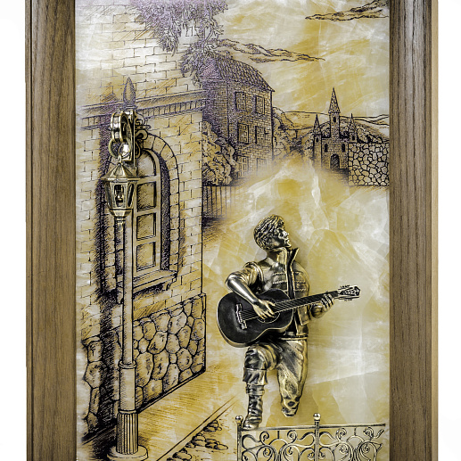 Бронзовая картина "Серенада. Парень" купить с доставкой Бронзовая картина "Серенада. Парень"